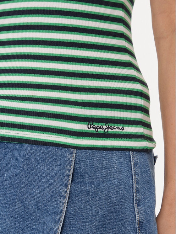 Pepe Jeans Pepe Jeans T-shirt Jada PL505847 Zelena Regular Fit