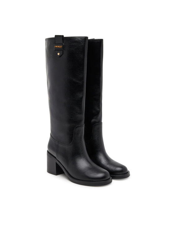 TWINSET TWINSET Kozačky ko252TCP080 Černá