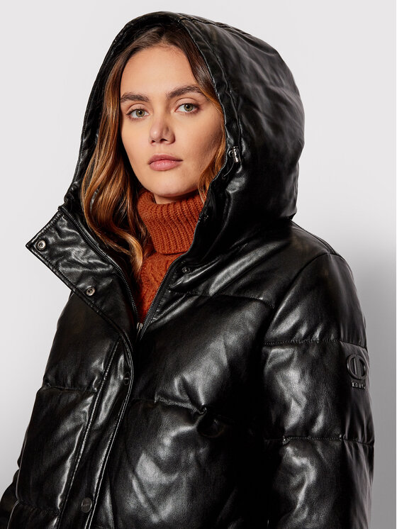 DKNY DKNY Μπουφάν από απομίμηση δέρματος DL1MPH53 Μαύρο Regular Fit