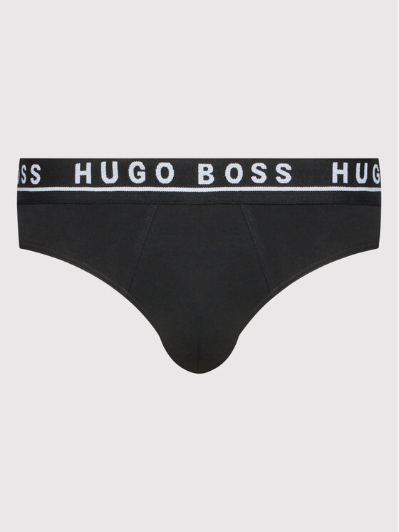 BOSS Brief 3P CO/EL Slips Homme Lot De 3 - Blanc 100, Taille M