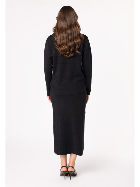 QUIOSQUE QUIOSQUE Svetr QUIOSQUE 6VS007299 Černá Regular Fit