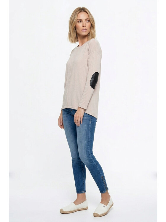 FIGL FIGL Svetr M1362 Béžová Regular Fit