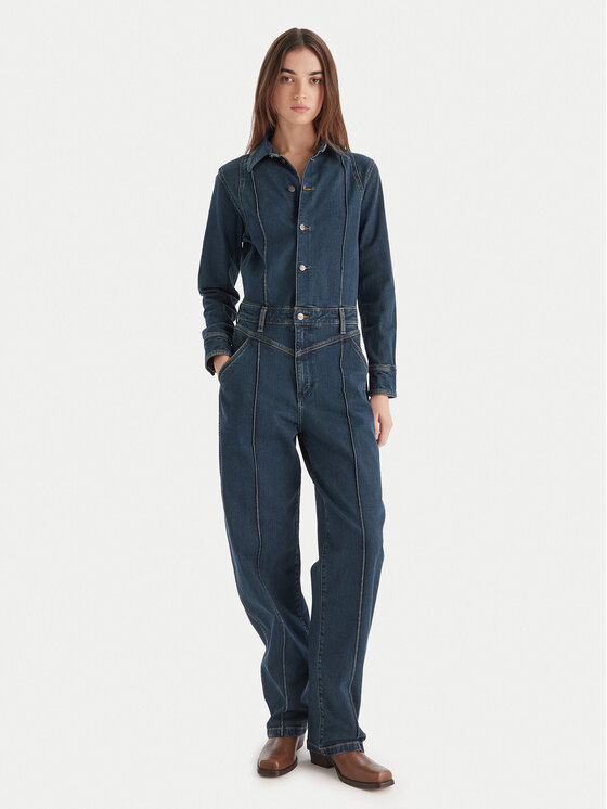 Wrangler Wrangler Kezeslábas Western 112371042 Sötétkék Regular Fit