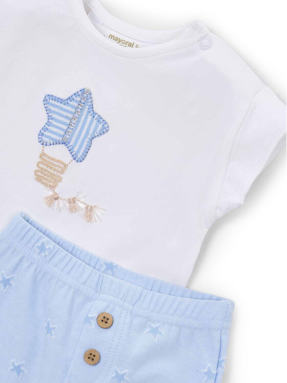 Mayoral Mayoral 2er-Set T-Shirts und Shorts 1626 Himmelblau Regular Fit