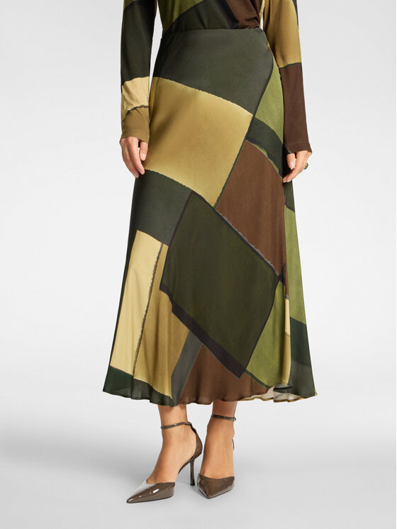 Elena Mirò Elena Mirò Gonna maxi 1010P000109N041 Verde Flared Fit