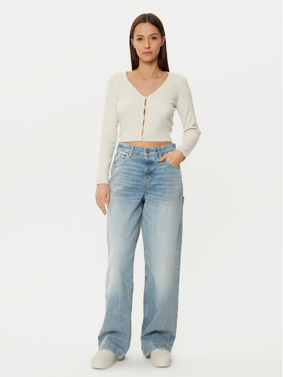 ONLY ONLY Pletena jopica Rica 15334914 Bež Slim Fit