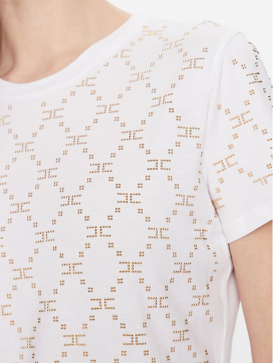 Elisabetta Franchi Elisabetta Franchi T-Shirt MA-020-31E2-V240 Λευκό Regular Fit