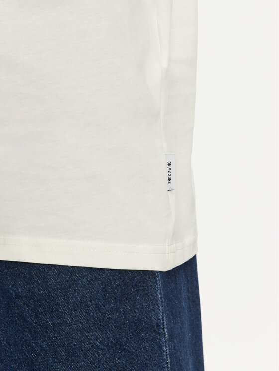 Only & Sons Only & Sons T-shirt Augie 22030575 Bijela Regular Fit