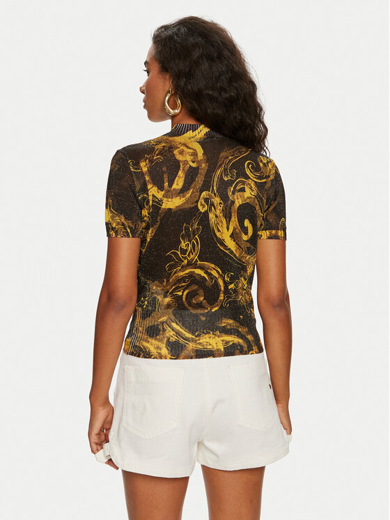 Versace Jeans Couture Versace Jeans Couture Majica 76HAFMN8 Crna Slim Fit