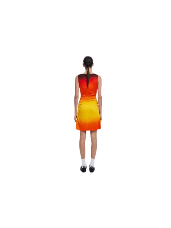 Desigual Desigual Φόρεμα καλοκαιρινό Abito biarritz Πορτοκαλί Regular Fit