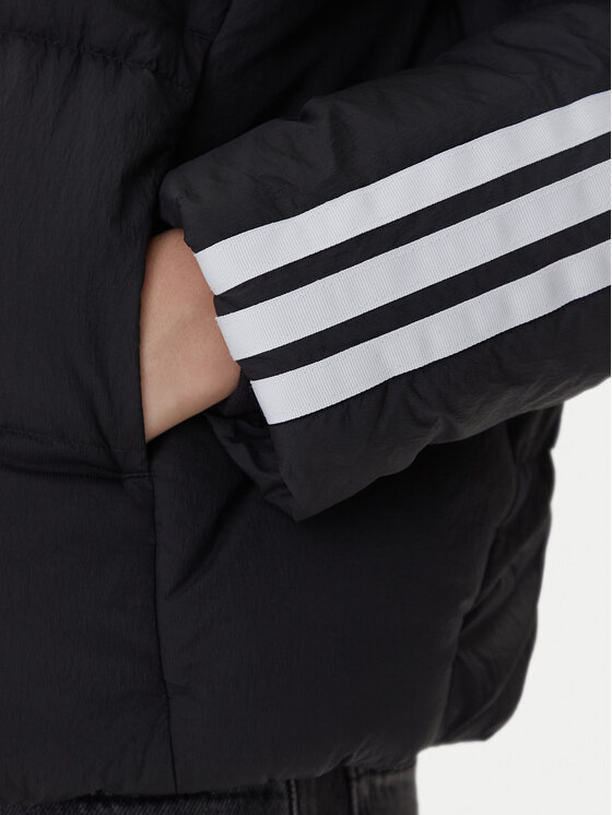 adidas adidas Pūkinė striukė Essentials Climawarm 3-Stripes JW3429 Juoda Loose Fit