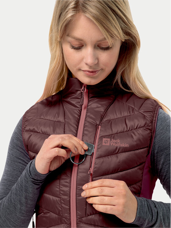 Jack Wolfskin Jack Wolfskin Vesta Routeburn Pro Ins Vest 1207202 Bordó Slim Fit
