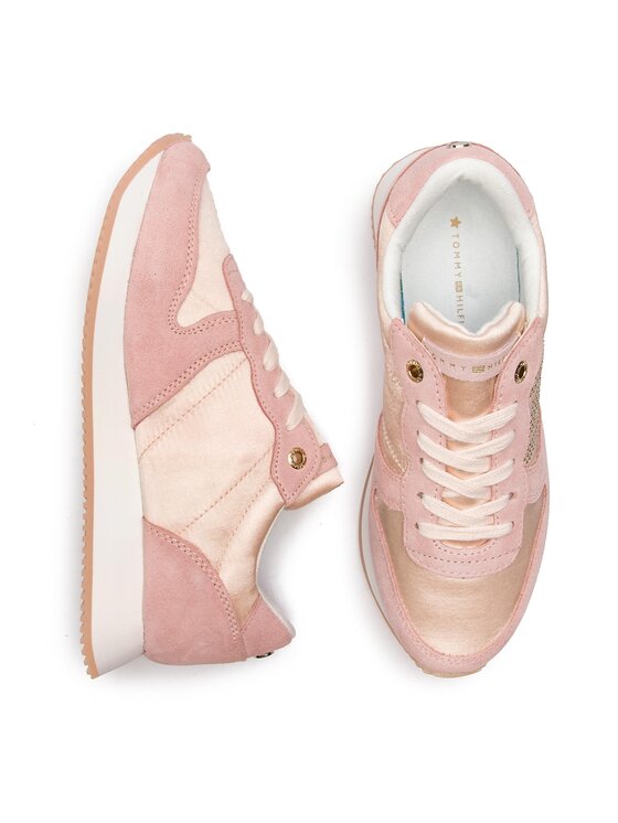 Tommy Hilfiger Sneakers Sparkle Satin City Sneaker FW0FW03991 Rose