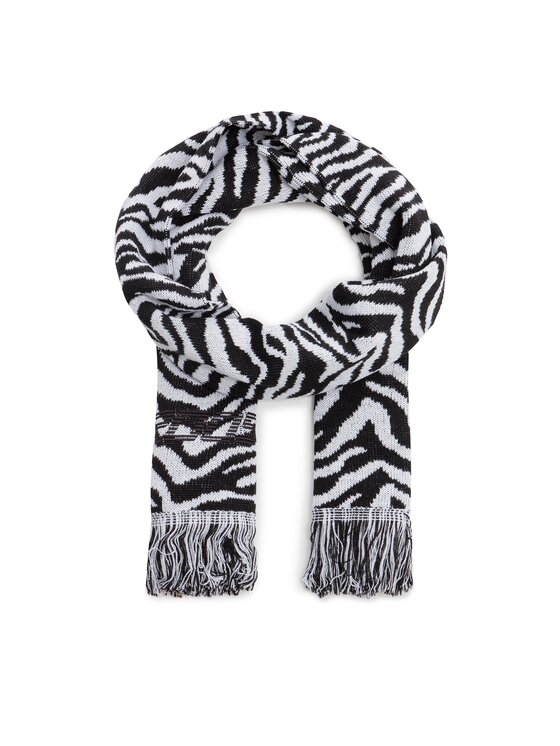 2005 Šallīte Striped Scarf Melns