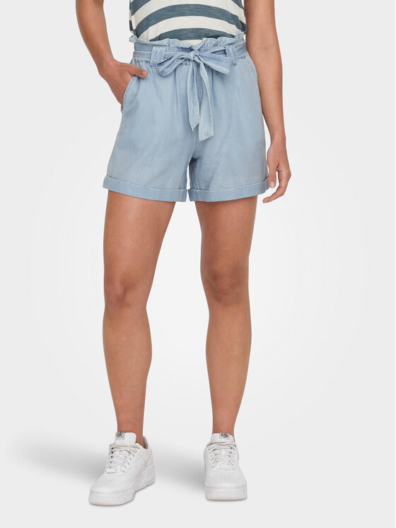 ONLY ONLY Σορτς υφασμάτινο Bea 15255715 Ανοιχτό μπλε Regular Fit