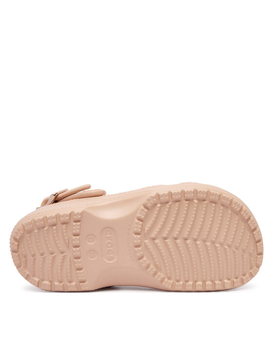 Crocs Crocs Šlepetės Classic Metallic Buckle Clog K 214228 Smėlio