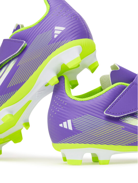 adidas adidas Futbalové topánky F50 Club Hook-and-Loop Firm/Multi-Ground Boots Kids JI0036 Fialová