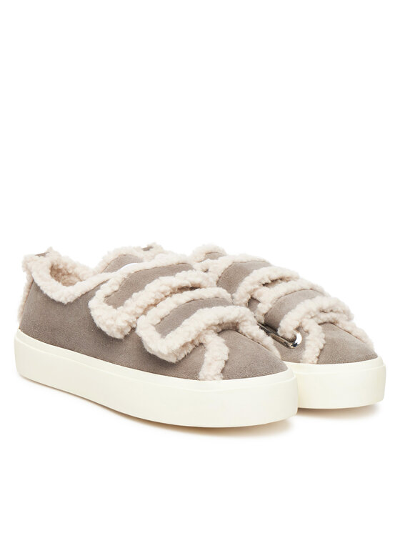 Inuikii Inuikii Sneakers Shearling Low Velcro 1001.001.0231 Grau