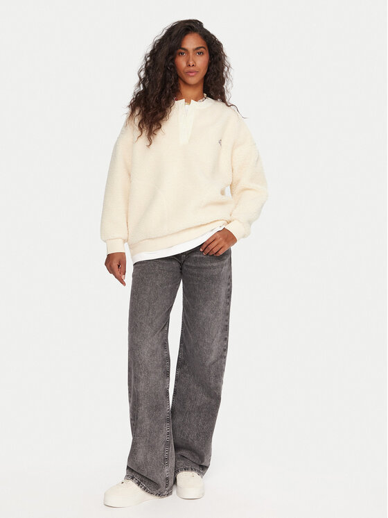 Quiksilver Quiksilver Polár kabát Barranco EQWPF03000 Ekru Boxy Fit