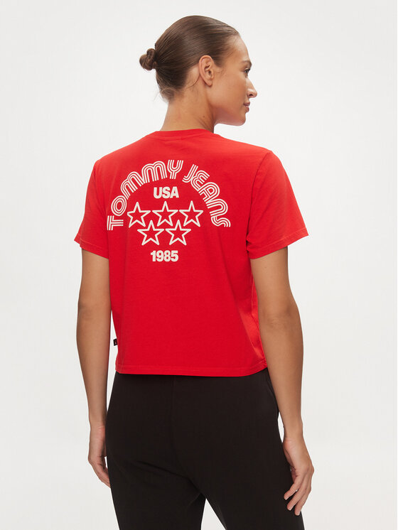 Tommy Jeans Tommy Jeans Футболка Retro DW0DW17831 Червоний Boxy Fit