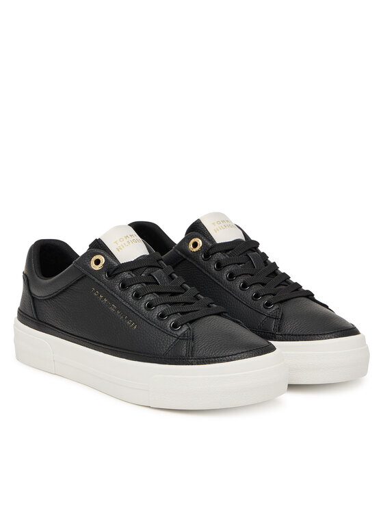 Tommy Hilfiger Tommy Hilfiger Sneakers Th Foxing Platform Leather FW0FW09018 Negru