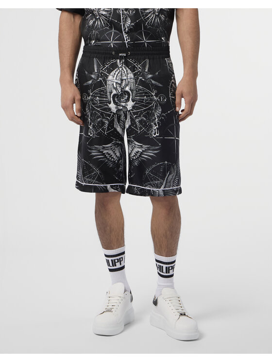 PHILIPP PLEIN PHILIPP PLEIN Szorty materiałowe 29001 Czarny Regular Fit
