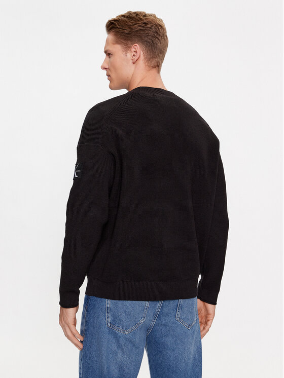 Calvin Klein Jeans Calvin Klein Jeans Kardiganas Badge Skater J30J324327 Juoda Relaxed Fit