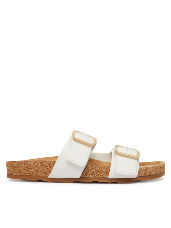 Tommy Hilfiger Tommy Hilfiger Plätud Double Strap Cork Sandals FW0FW09118 Valge