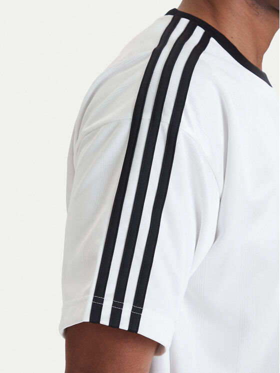adidas adidas Tricou adicolor Jacquard KD5829 Alb Loose Fit