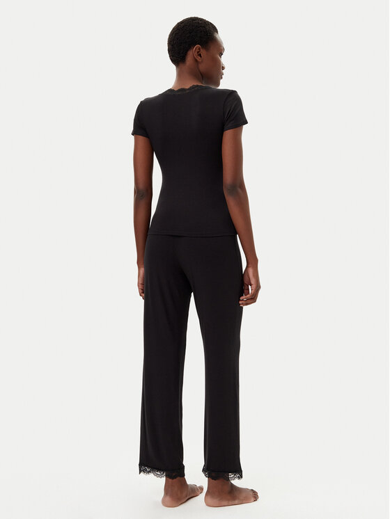 Hunkemöller Hunkemöller Pidžama Nanna 301483 Crna Regular Fit