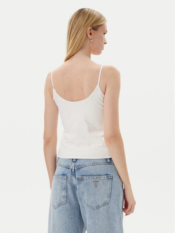 Guess Guess Top V5GP22 J1314 Biały Slim Fit