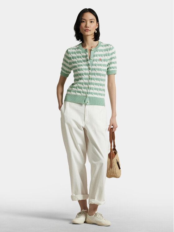 Polo Ralph Lauren Polo Ralph Lauren Pletena jopica 211965757001 Zelena Slim Fit