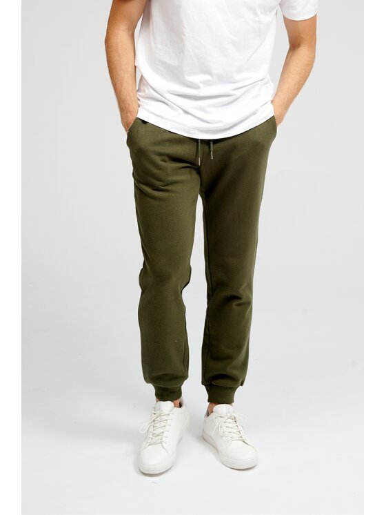 TeeShoppen TeeShoppen Joggery 'Basic Collection' Zielony Regular Fit