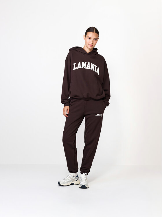 La Mania La Mania Spodnie dresowe FLAME Brązowy Basic Fit