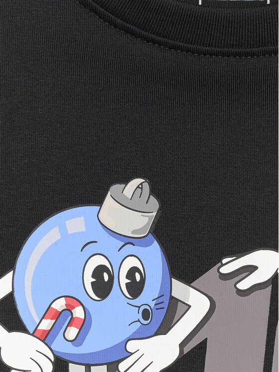 4F 4F T-Shirt CHRISTMAS DROP Czarny Regular Fit