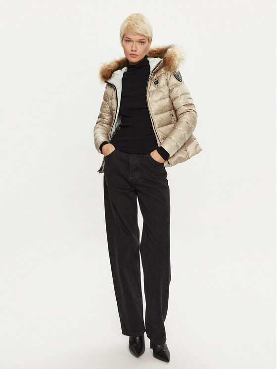 Blauer Blauer Pehelykabát 24WBLDC03038 Bézs Regular Fit