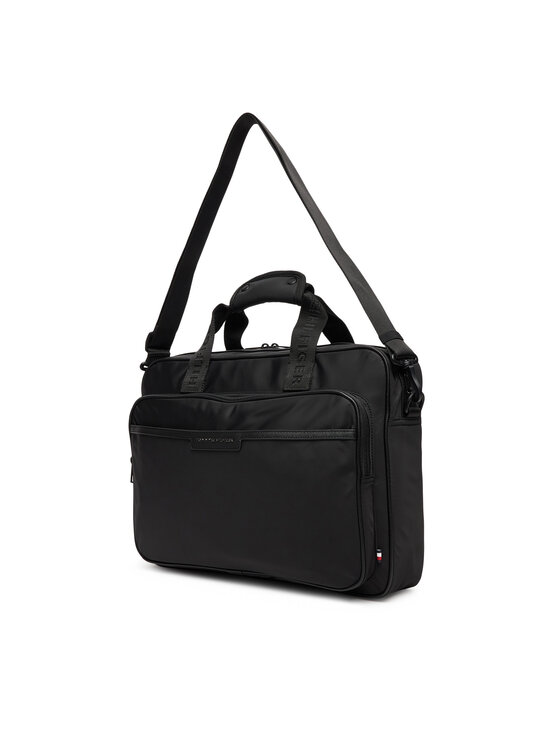 Tommy Hilfiger Tommy Hilfiger Torba na laptopa Th Repreve Computer Bag AM0AM13466 Czarny