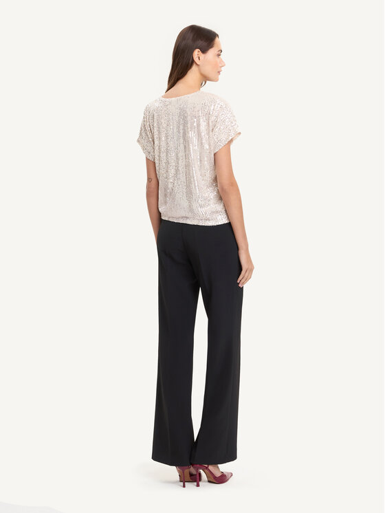 KMX KMX Bluzka 504050026 Złoty Loose Fit