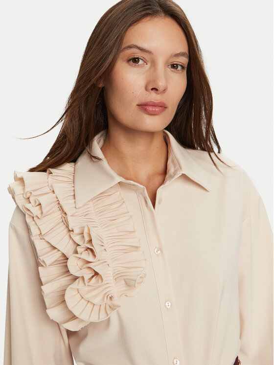 Dixie Dixie Marškiniai C319K030A Écru Regular Fit