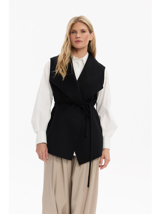 Deni Cler Milano Deni Cler Milano Kamizelka T-DC-4054-F5-90-90-1 Czarny Regular Fit