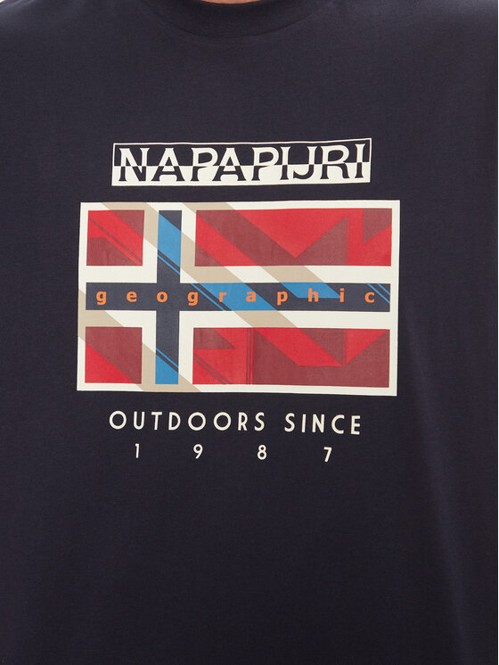 Napapijri Napapijri Tričko S-Dorees NP0A4IBE Tmavomodrá Regular Fit
