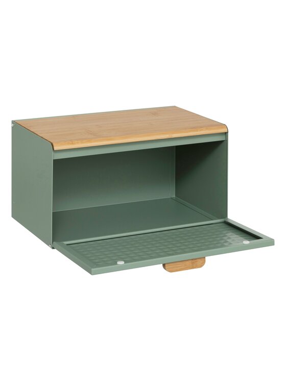 MIAhome MIAhome Chlebak metalowy 23,5x35,5x20,8 cm EXTRA zielony Zielony