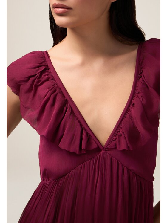 Oltre Oltre Abito da sera 7424J000847N026 Bordeaux A-Line Fit