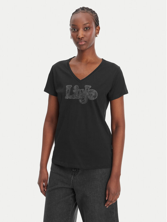 Liu Jo Sport Liu Jo Sport T-krekls TA6057 JS923 Melns Regular Fit