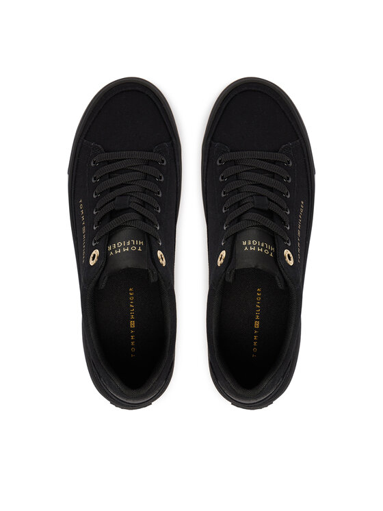 Tommy Hilfiger Tommy Hilfiger Tenisice Th Foxing Platform Canvas FW0FW09480 Crna