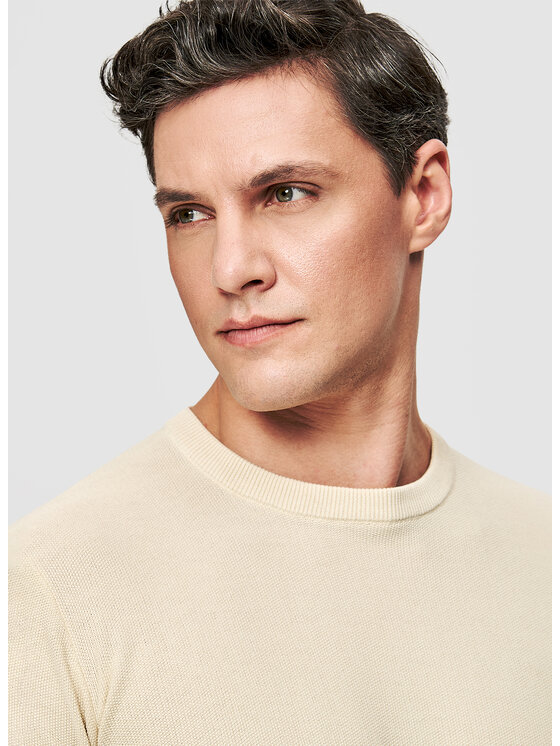 Pako Lorente Pako Lorente Sweter P26SF-2X-001 Beżowy Classic Fit