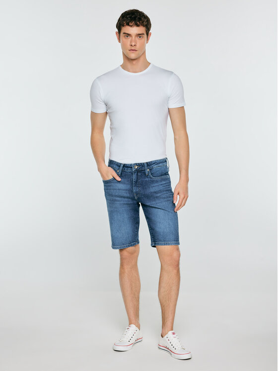 BIG STAR BIG STAR Szorty materiałowe ADEN Niebieski Slim Fit