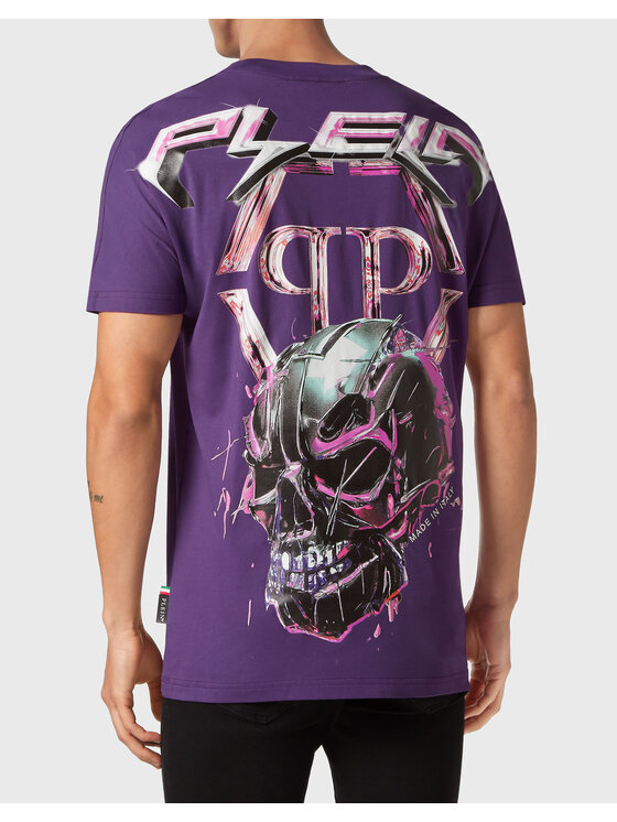 PHILIPP PLEIN PHILIPP PLEIN T-Shirt 2075 Fialová Regular Fit