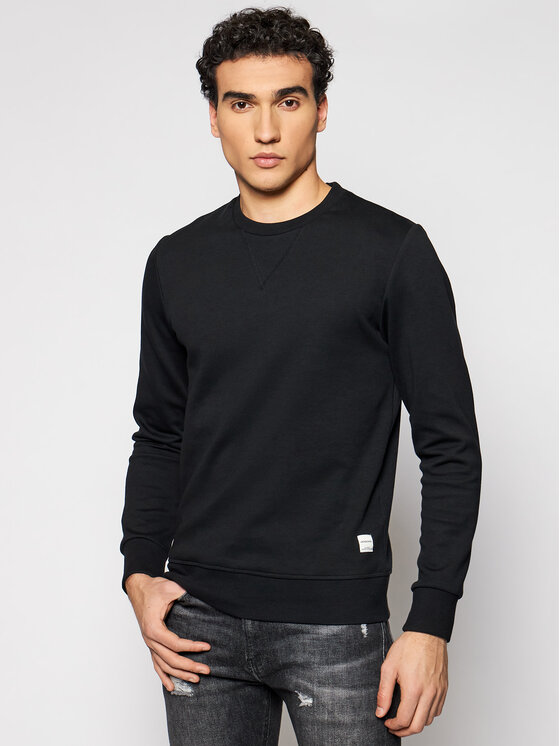 Jack&Jones Džemperis ar kapuci Basic 12181903 Melns Regular Fit