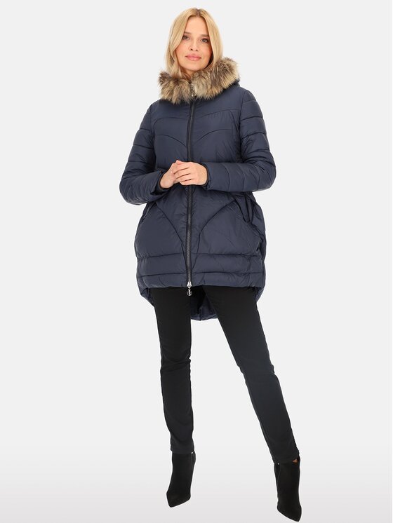 Perso Perso Dámska bunda BLHMK8504FR Tmavomodrá Regular Fit